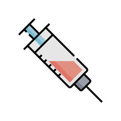 syringe icon design color line style