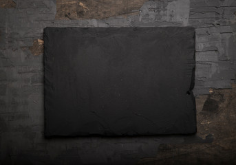 Black texture dark slate background. Beton concrete surface.