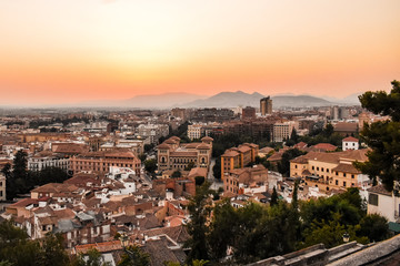 Fototapeta na wymiar Sunset in Granada, Spain