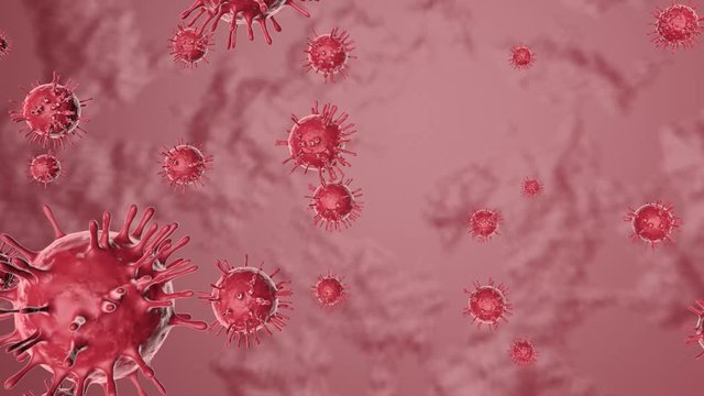 Coronavirus 2019-nCov concept resposible flu outbreak and coronaviruses influenza as dangerous flu strain cases as a pandemic. Microscope virus close up. 3d rendering