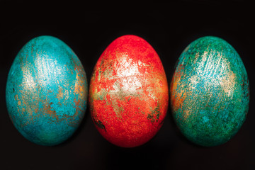 Coloured easter eggs