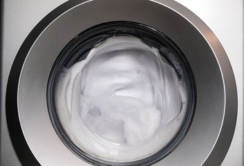 lots of foam in the washing machine