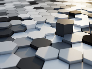 3D Rendered Hexagon Background