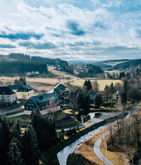 A little german village in a moody day.