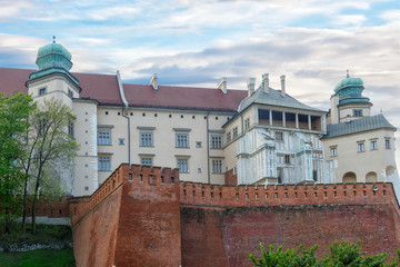 View of Wawel castle in spring, in Krakow, Poland.