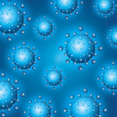 covid 19 particle of campaign background vector illustration design