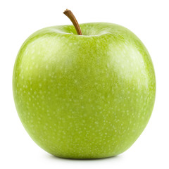 Delicious green apple, isolated on white background