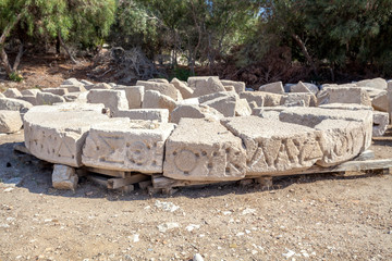 The lighthouse in Patara ancient city built by the Roman Emperor Neron, Antalya, Turkey.