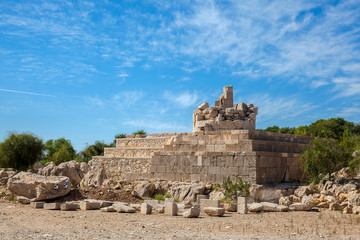 The lighthouse in Patara ancient city built by the Roman Emperor Neron, Antalya, Turkey.