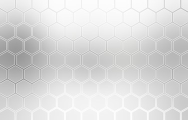 Hexagon lens flare abstract texture. Geometric white grey background. Modern delicate pattern.