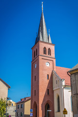 Fototapeta na wymiar Roman Catholic church of St James in Tuchola town, Poland