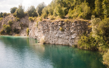 Fototapeta na wymiar Lake with rocks