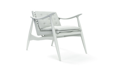 3d rendering of modern chair made of isolated on a white background