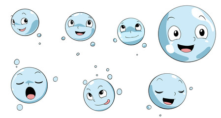 Silly bubble character (illustration)
