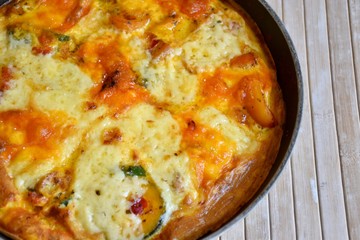 Home made Mediterranean omelette 