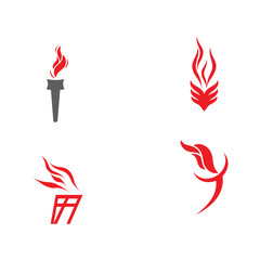 Set Torch  Logo Template vector symbol