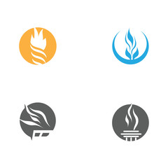 Set Torch  Logo Template vector symbol