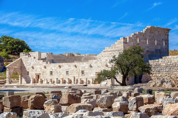 Obraz premium The assembly hall of the Lycian League, Bouleuterion in ancient city Patara, Antalya, Turkey. 