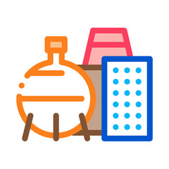 chemical factory icon vector. chemical factory sign. color symbol illustration