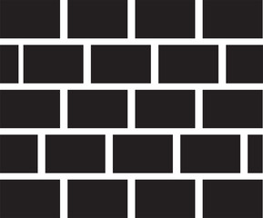 Brick wall vector icon on white background