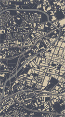 map of the city of Salford, Greater Manchester, North West England, England, UK