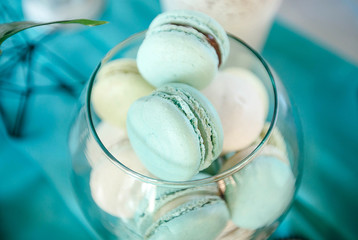 cremans with suhle three chocolates on a Tiffany colored tablecloth
