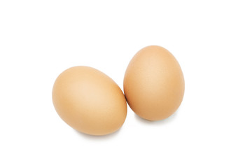 Fresh organic egg isolated on a white background