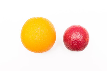 
Orange and red orange isolated on white background