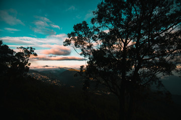 Sunset over the mountains