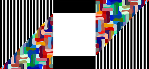 Abstract colorful geometric frame
