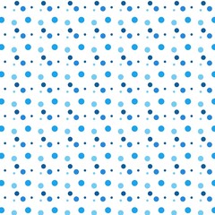 Seamless polka dot pattern, blue color tones. On white background, vector