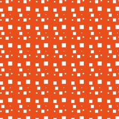 Seamless white rectangle pattern. On orange background, vector
