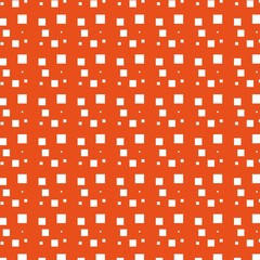 Seamless white rectangle pattern. On orange background, vector