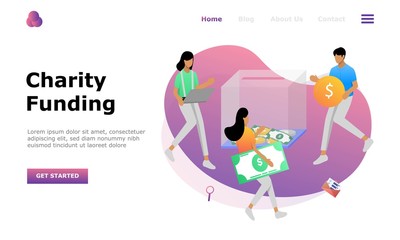 Charity Funding Vector Illustration Concept, Suitable for web landing page, ui, 
mobile app, editorial design, flyer, banner, and other related occasion