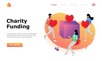 Charity Funding Vector Illustration Concept, Suitable for web landing page, ui, 
mobile app, editorial design, flyer, banner, and other related occasion
