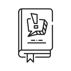 Comics and manga black line icon. A medium used to express ideas through images, often combined with text. Pictogram for web page, mobile app, promo. UI UX GUI design element. Editable stroke