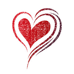 Heartbeat, beating heart with lines and dots texture