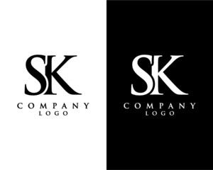 creative Initial letter SK, KS abstract Company logo design. vector logo for company identity
