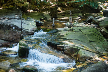 Mumlava waterfall, Harrachov, Giant Mountains, Krkonose National Park, Czech Republic - Image