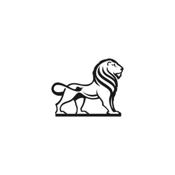 Royal Lion King logo design template icon vector inspiration