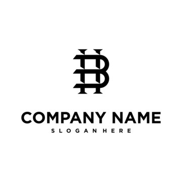 Letter BH Initial logo design vector Letter HB Initial logo design vector