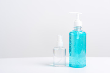 alcohol gel pump and spray bottle for washing hand