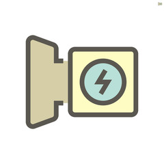 EV charging connectors vector icon design, 48x48 pixel perfect and editable stroke.