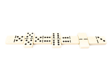 game dominoes rectangular bottom plastic range of the white background