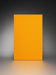 3D Render of Abstract Yellow Composition. Minimal Studio