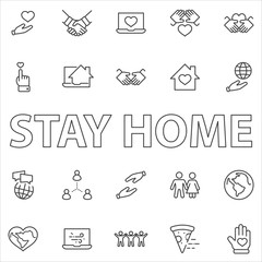 International Day of Human Solidarity Line Vector Icons Set. Contains such Icons as Handshake, Heart, planet Earth, helping Hand, People and more. Editable Stroke. 32x32 Pixels