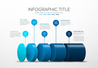 Vector Infographic layers template - obrazy, fototapety, plakaty