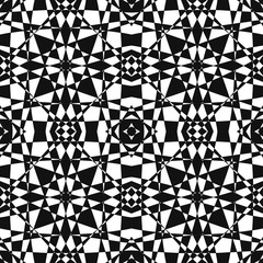 black and white geometry seamless pattern