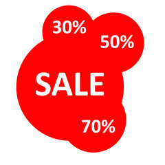 A special offer to sell the red tag of an isolated vector illustration. Valuable discounted label, retail advertising campaign symbol, promotional marketing, promotional offer on the day of purchases