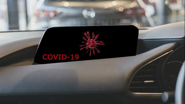 futuristic interface dashboard digital ai for driver scanning data map navigator for stop covid 19 virus covid-19 or corona protected Help protect For social distancing world and people stop virus
